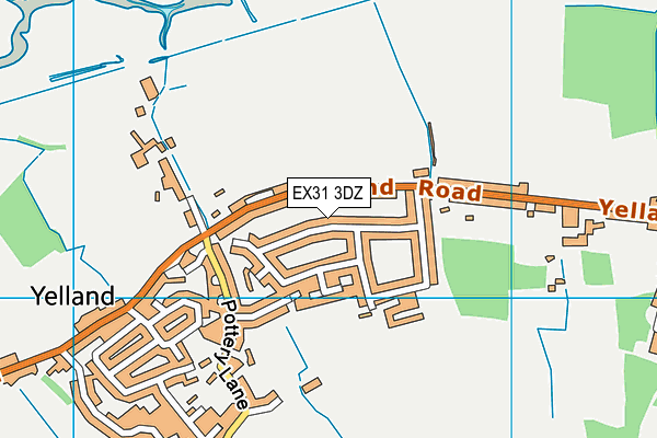 EX31 3DZ map - OS VectorMap District (Ordnance Survey)