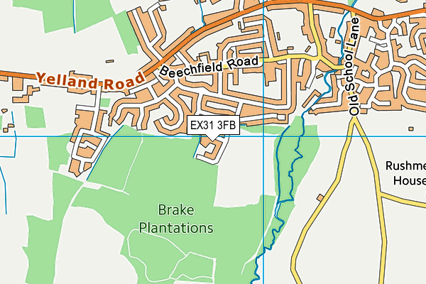 EX31 3FB map - OS VectorMap District (Ordnance Survey)