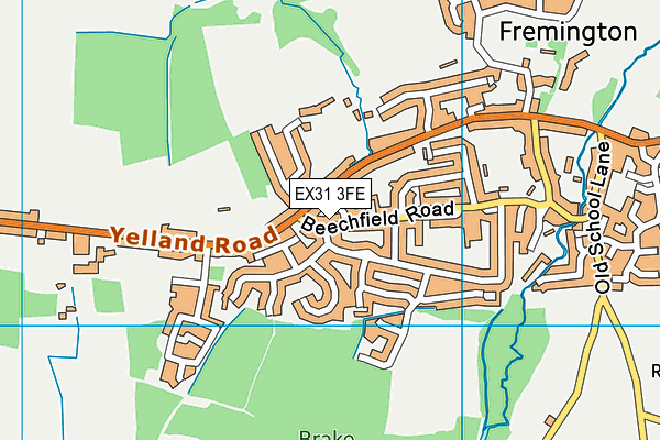 EX31 3FE map - OS VectorMap District (Ordnance Survey)