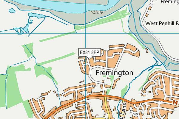 EX31 3FP map - OS VectorMap District (Ordnance Survey)