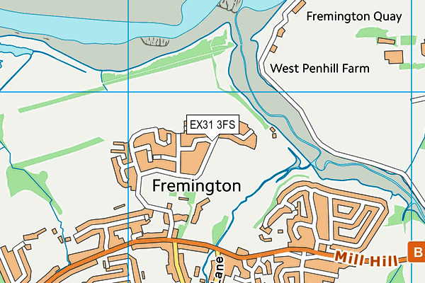 EX31 3FS map - OS VectorMap District (Ordnance Survey)
