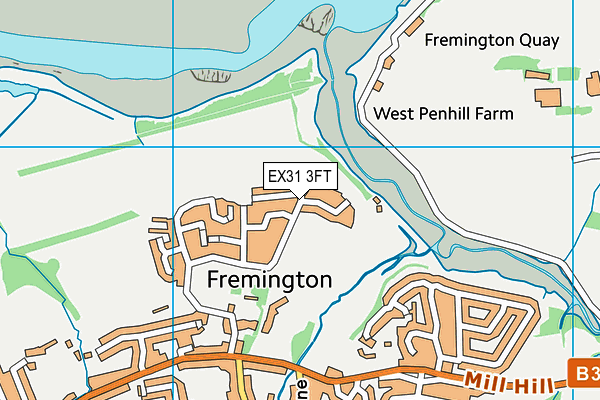 EX31 3FT map - OS VectorMap District (Ordnance Survey)