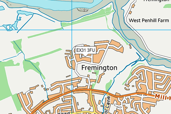 EX31 3FU map - OS VectorMap District (Ordnance Survey)