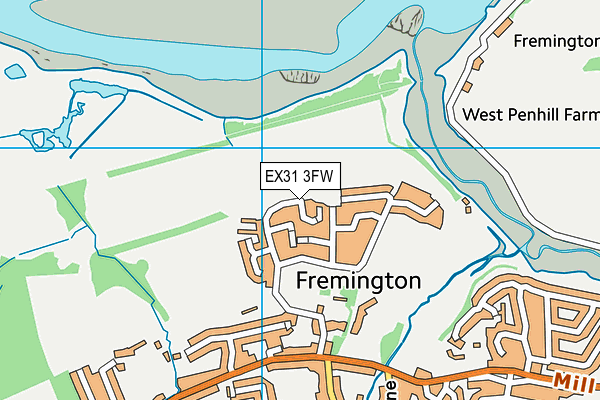 EX31 3FW map - OS VectorMap District (Ordnance Survey)