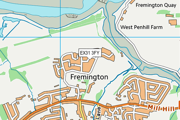 EX31 3FY map - OS VectorMap District (Ordnance Survey)