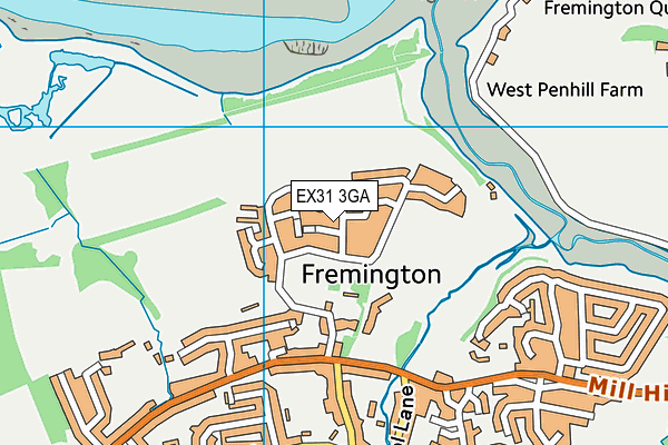 EX31 3GA map - OS VectorMap District (Ordnance Survey)