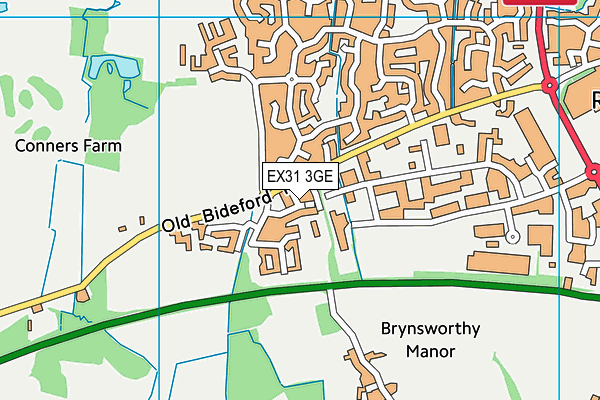 EX31 3GE map - OS VectorMap District (Ordnance Survey)
