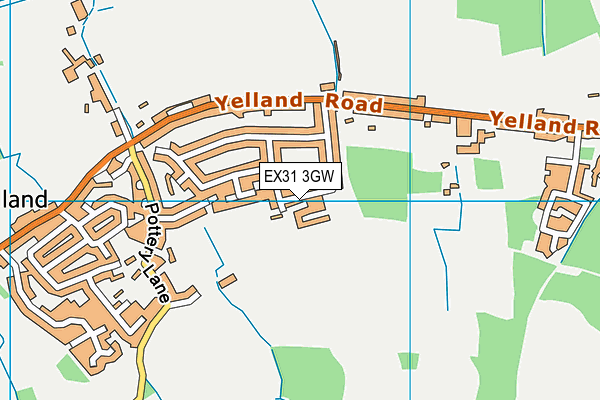 EX31 3GW map - OS VectorMap District (Ordnance Survey)
