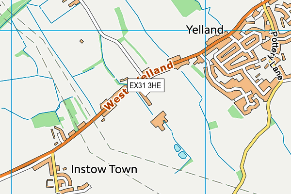 EX31 3HE map - OS VectorMap District (Ordnance Survey)