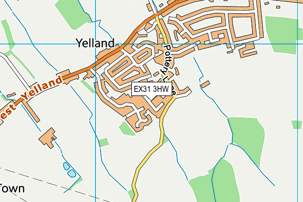 EX31 3HW map - OS VectorMap District (Ordnance Survey)