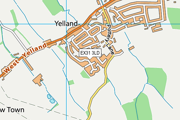 EX31 3LD map - OS VectorMap District (Ordnance Survey)