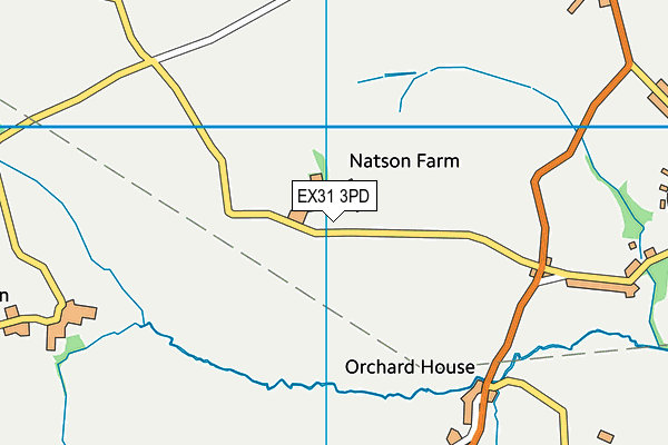EX31 3PD map - OS VectorMap District (Ordnance Survey)