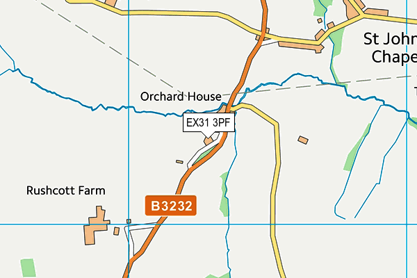 EX31 3PF map - OS VectorMap District (Ordnance Survey)