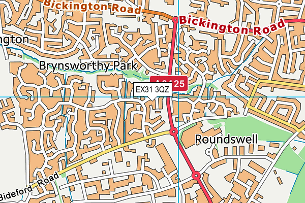 EX31 3QZ map - OS VectorMap District (Ordnance Survey)