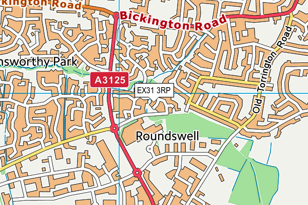 EX31 3RP map - OS VectorMap District (Ordnance Survey)