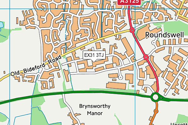 EX31 3TJ map - OS VectorMap District (Ordnance Survey)