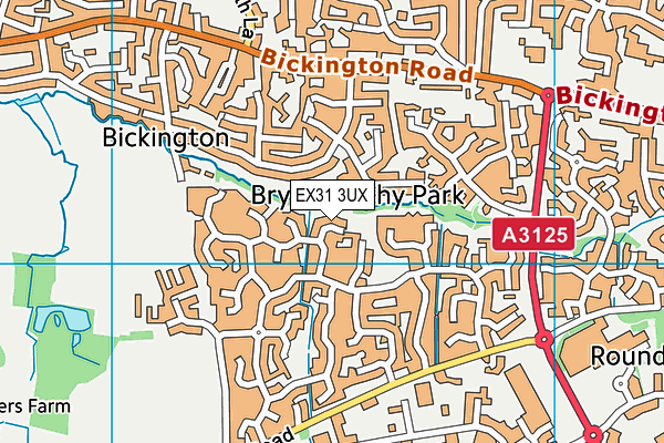 EX31 3UX map - OS VectorMap District (Ordnance Survey)
