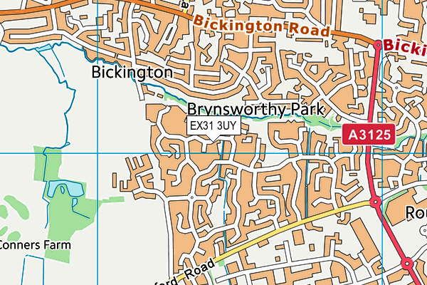 EX31 3UY map - OS VectorMap District (Ordnance Survey)