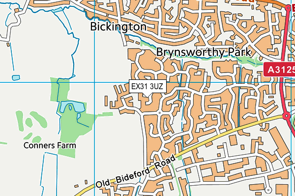 EX31 3UZ map - OS VectorMap District (Ordnance Survey)