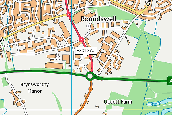 Roundswell Community Primary Academy map (EX31 3WJ) - OS VectorMap District (Ordnance Survey)
