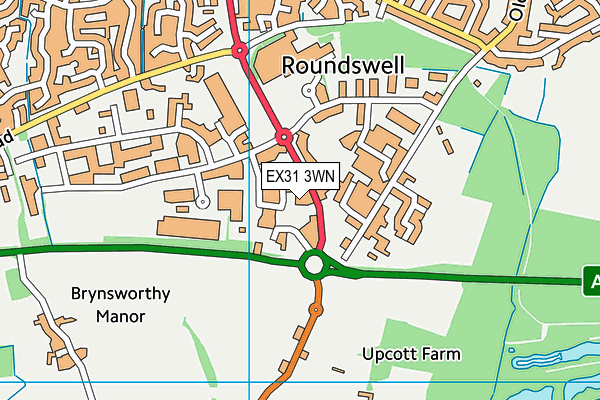 EX31 3WN map - OS VectorMap District (Ordnance Survey)