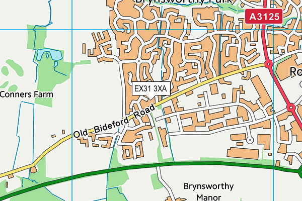 EX31 3XA map - OS VectorMap District (Ordnance Survey)