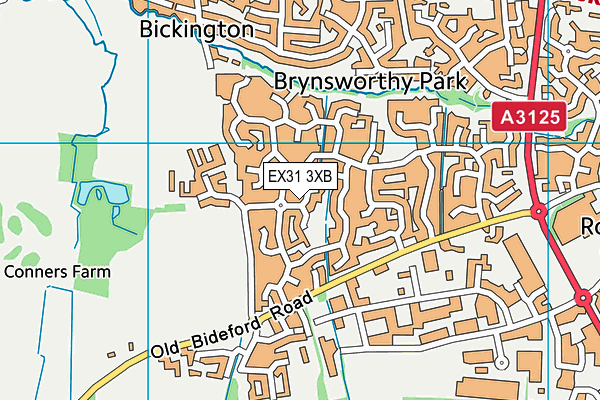 EX31 3XB map - OS VectorMap District (Ordnance Survey)