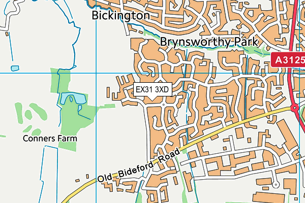EX31 3XD map - OS VectorMap District (Ordnance Survey)