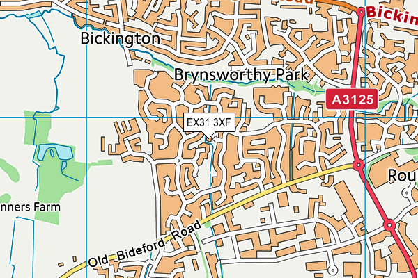 EX31 3XF map - OS VectorMap District (Ordnance Survey)