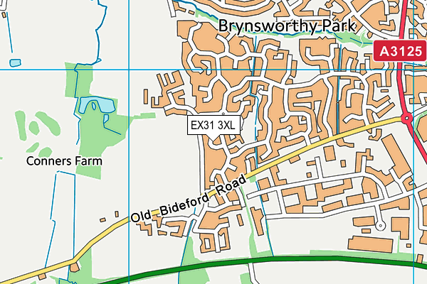 EX31 3XL map - OS VectorMap District (Ordnance Survey)
