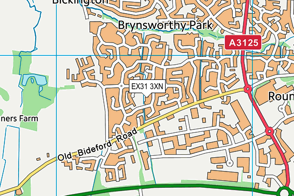EX31 3XN map - OS VectorMap District (Ordnance Survey)