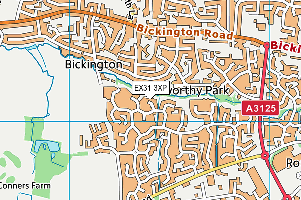 EX31 3XP map - OS VectorMap District (Ordnance Survey)