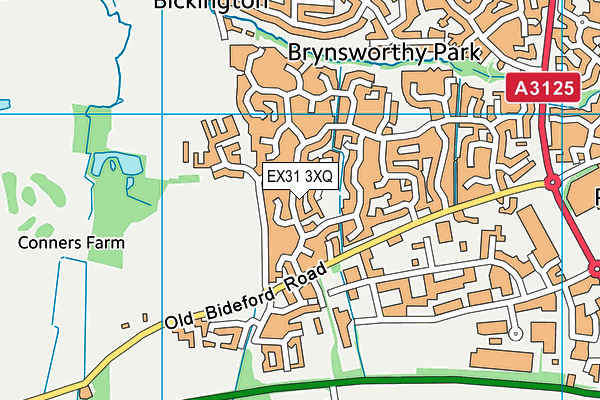 EX31 3XQ map - OS VectorMap District (Ordnance Survey)