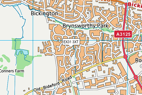 EX31 3XT map - OS VectorMap District (Ordnance Survey)
