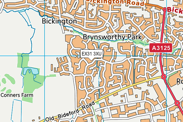 EX31 3XU map - OS VectorMap District (Ordnance Survey)