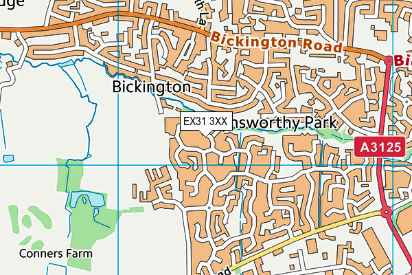 EX31 3XX map - OS VectorMap District (Ordnance Survey)