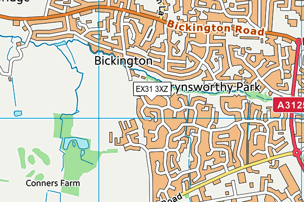 EX31 3XZ map - OS VectorMap District (Ordnance Survey)