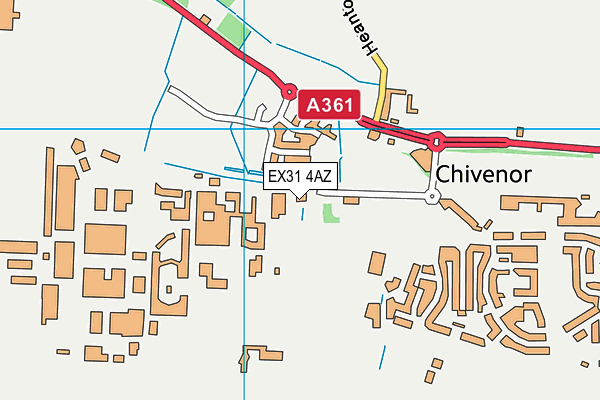 Rm Chivenor map (EX31 4AZ) - OS VectorMap District (Ordnance Survey)