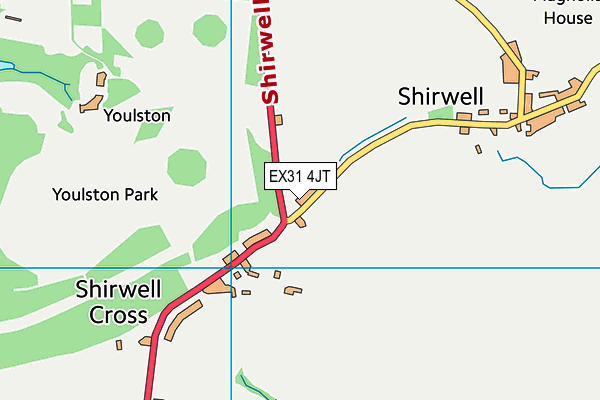 Shirwell Community Primary School map (EX31 4JT) - OS VectorMap District (Ordnance Survey)