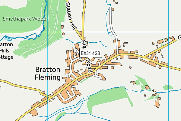 Bratton Fleming Community Primary School map (EX31 4SB) - OS VectorMap District (Ordnance Survey)