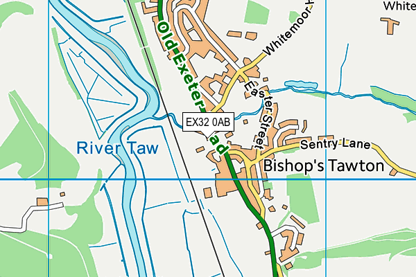 EX32 0AB map - OS VectorMap District (Ordnance Survey)