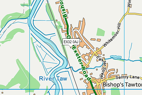 EX32 0AJ map - OS VectorMap District (Ordnance Survey)