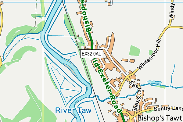 EX32 0AL map - OS VectorMap District (Ordnance Survey)