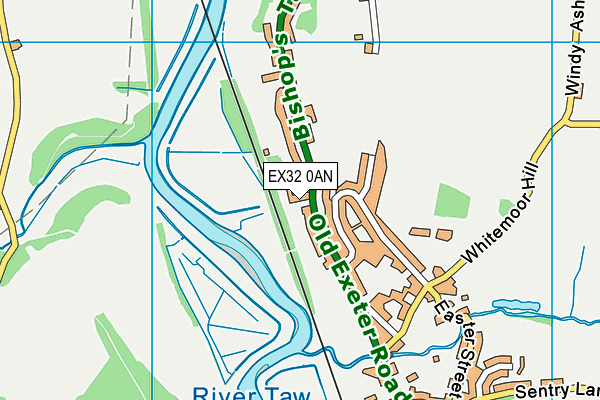 EX32 0AN map - OS VectorMap District (Ordnance Survey)