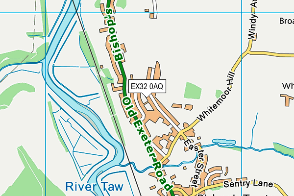 EX32 0AQ map - OS VectorMap District (Ordnance Survey)