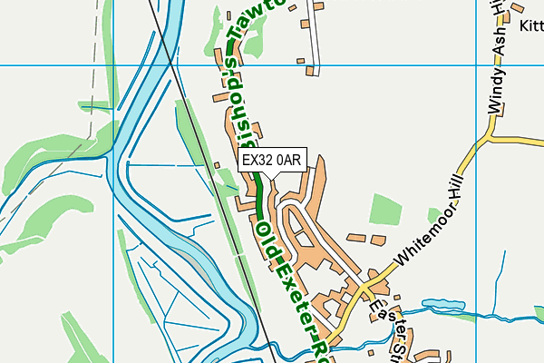 EX32 0AR map - OS VectorMap District (Ordnance Survey)