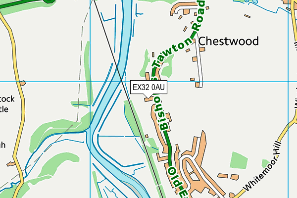 EX32 0AU map - OS VectorMap District (Ordnance Survey)