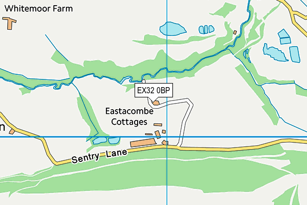 EX32 0BP map - OS VectorMap District (Ordnance Survey)