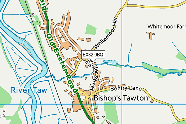 EX32 0BQ map - OS VectorMap District (Ordnance Survey)