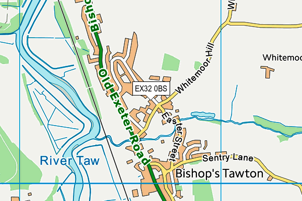 EX32 0BS map - OS VectorMap District (Ordnance Survey)